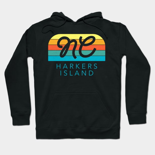 Harkers Island Sunrise Summer Vacation in NC Hoodie by Contentarama